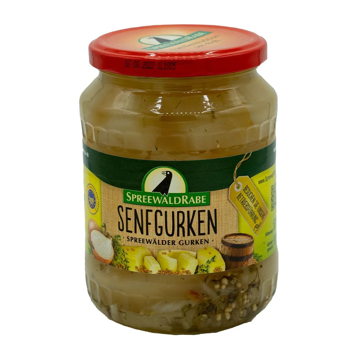 Senfgurken aus Spreewald im Glas